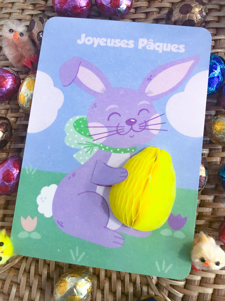 Lapin de Pâques alvéolé
Easter Bunny with honeycomb paper