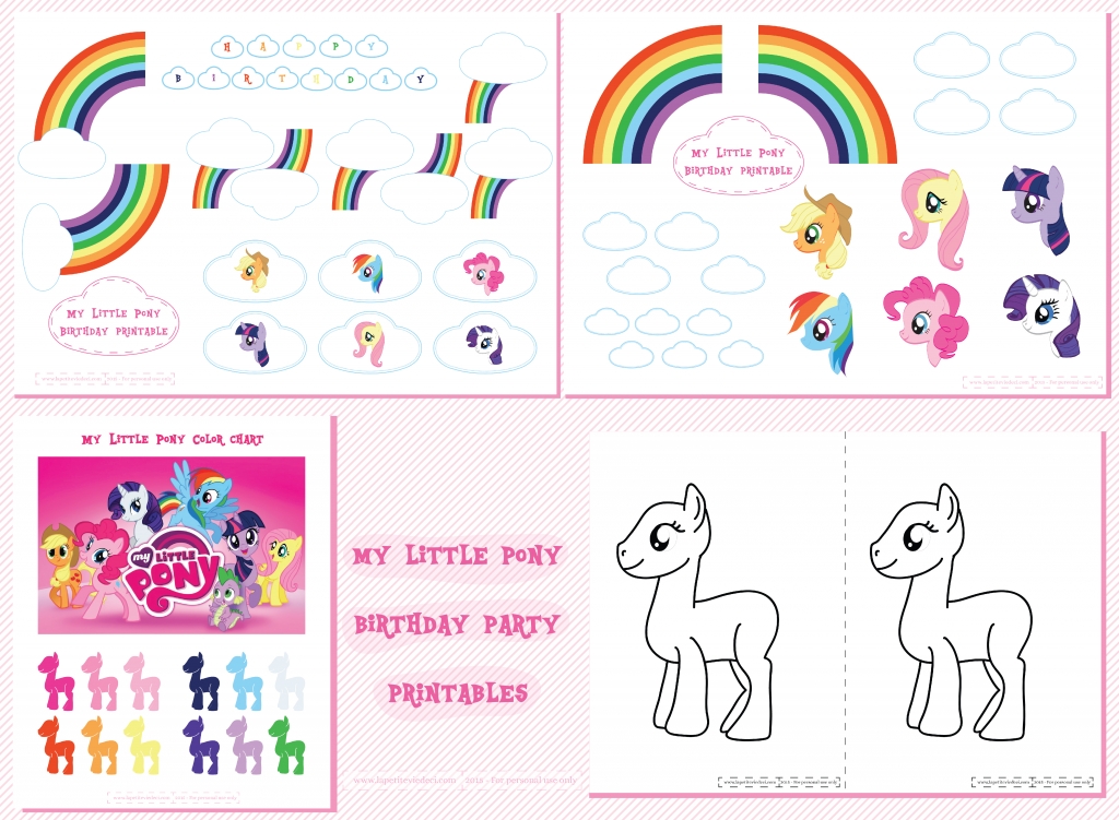 la petite vie de Ci My Little Pony Birthday Printables